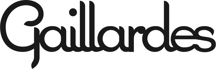 Logo avec gaillardes écris en noir sans fond
